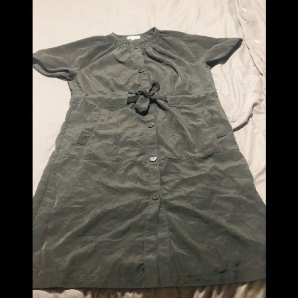 Black button dress